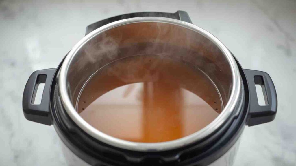 chicken broth test in a pressure cooker