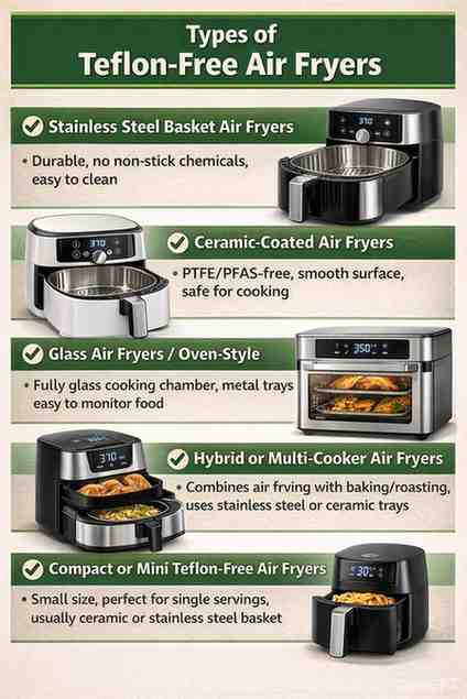 types of Teflon-free air fryers