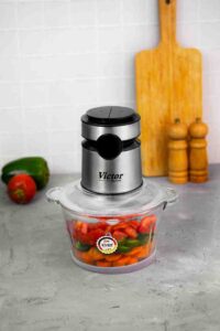 A vegetable chopper on the table